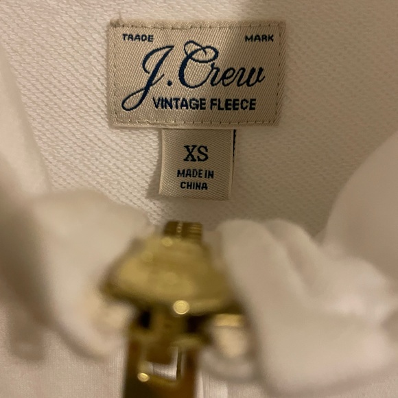 J crew Vintage white zip up sweater - Picture 2 of 3